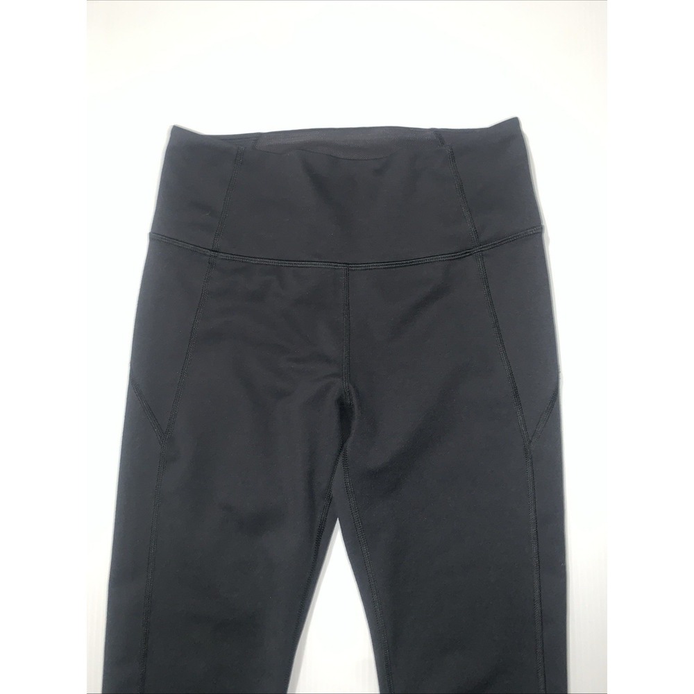 Under Armour Women's Small Mid Rise Ankle Leggings Black Athletic Activewear Gym - Picture 4 of 8
